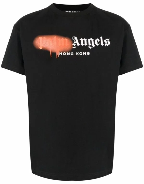 CAMISETA - P4LM 4NGELS NEGRO NARANJA