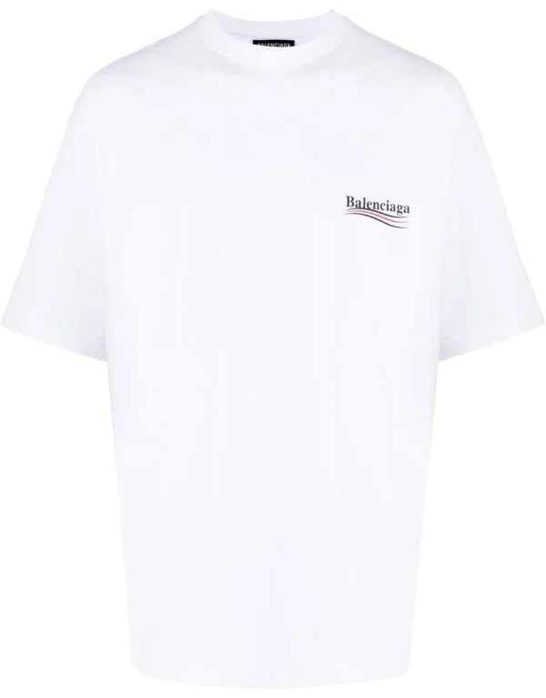 CAMISETA BAL3NCIAGA - LOGO BASIC OVERSIZE WHITE