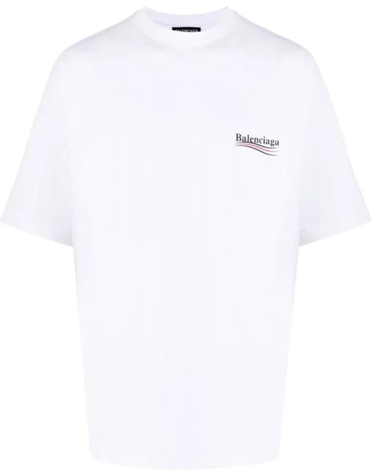 CAMISETA BAL3NCIAGA - LOGO BASIC OVERSIZE WHITE