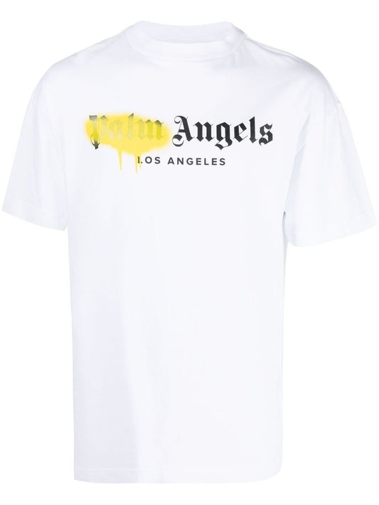 CAMISETA - P4LM 4NGELS BLACO AMARILLO
