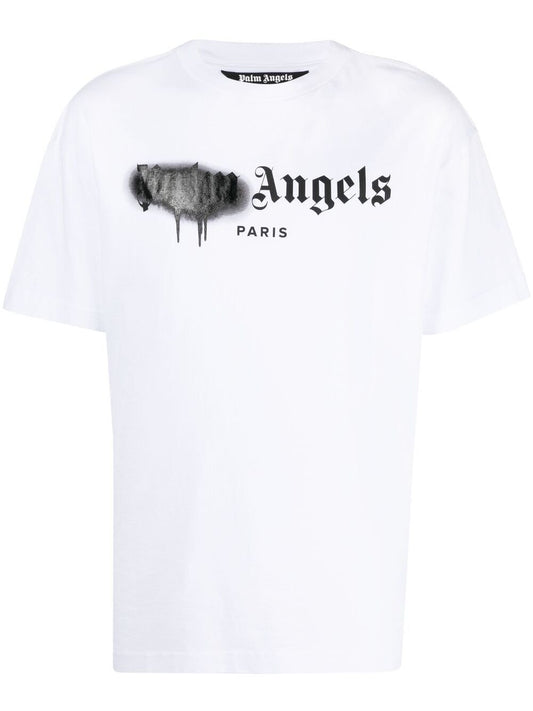 CAMISETA - P4LM 4NGELS BLACO NEGRO
