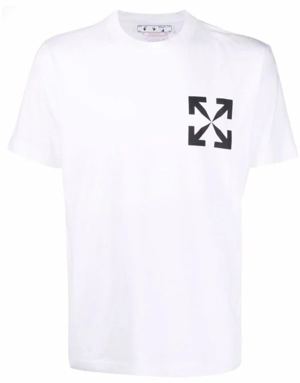 CAMISETA 0FF WH¡TE - LOGO ARROWS BLACA